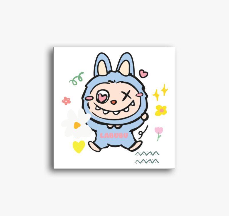 Boldog labubu vászonkép 