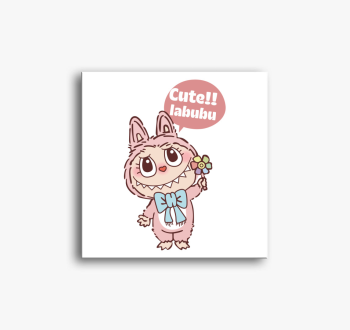 Virágos labubu vászo