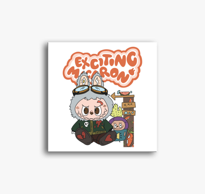 Exciting macaron labubu vászonkép