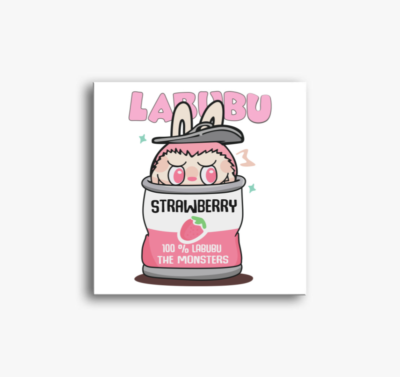 Strawberry labubu vászonkép 