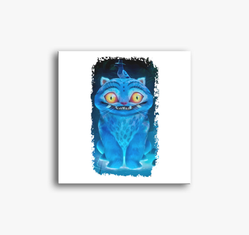 Huntrix tigris és madár vászonkép