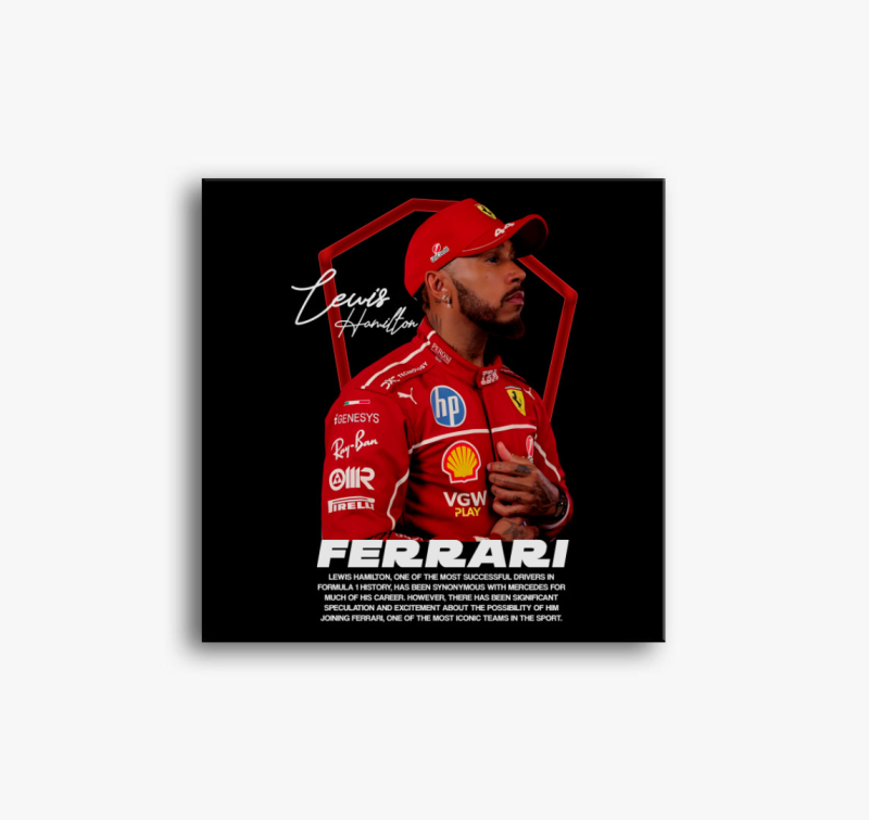 Lewis Hamilton Ferrari Arckép vászonkép