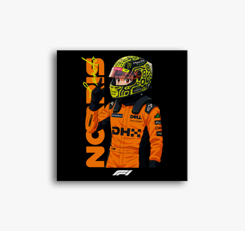 Lando Norris Rajzfigura vászonkép
