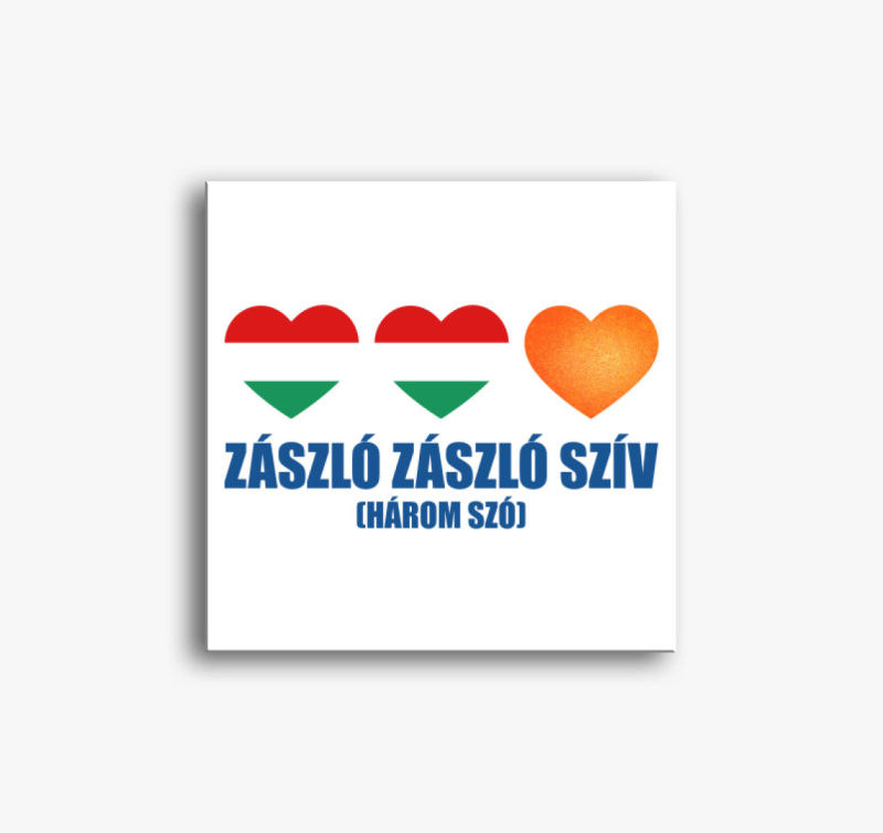 Zászló Zászló Szív vászonkép