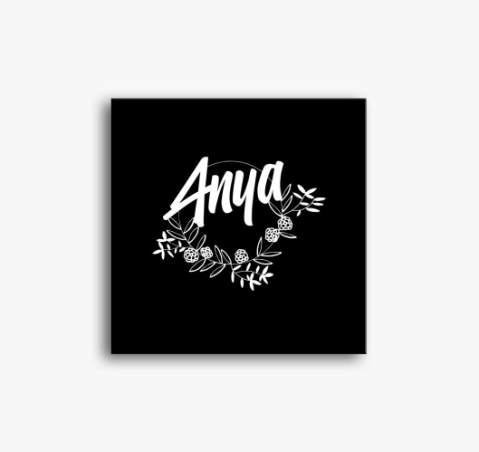 Anya fehér feliratos vászonkép...