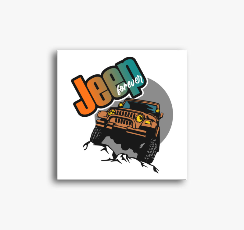 Jeep forever mintás vászonkép