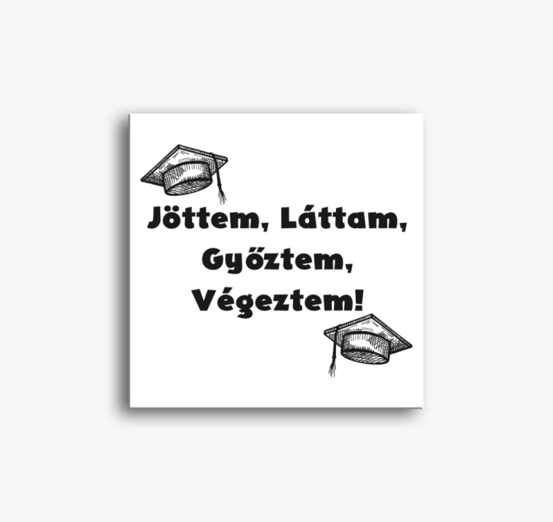 Jöttem, láttam, győztem, végeztem vászonkép