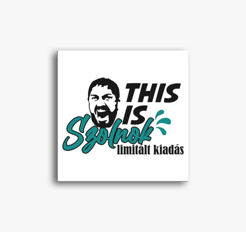 This is Szolnok feliratú vászonkép