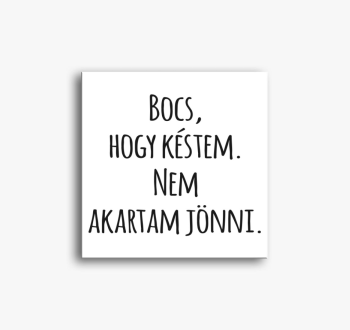 Bocs, hogy késtem ne...