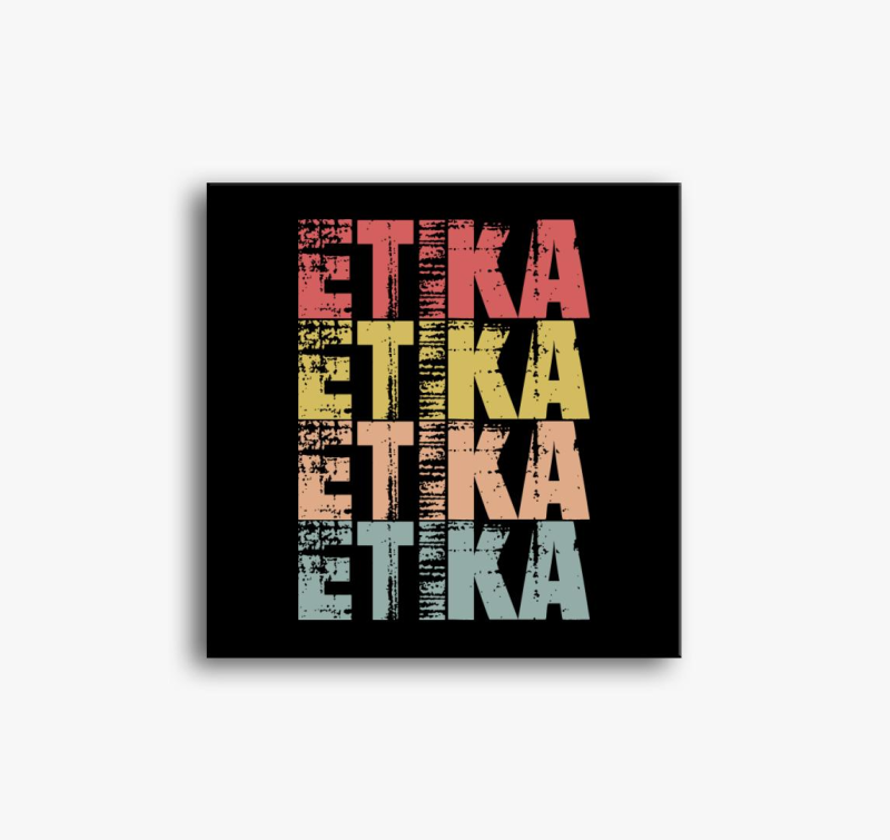 Etika feliratos vászonkép