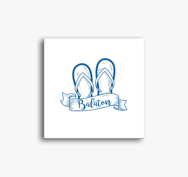 Balaton papucs vászonkép