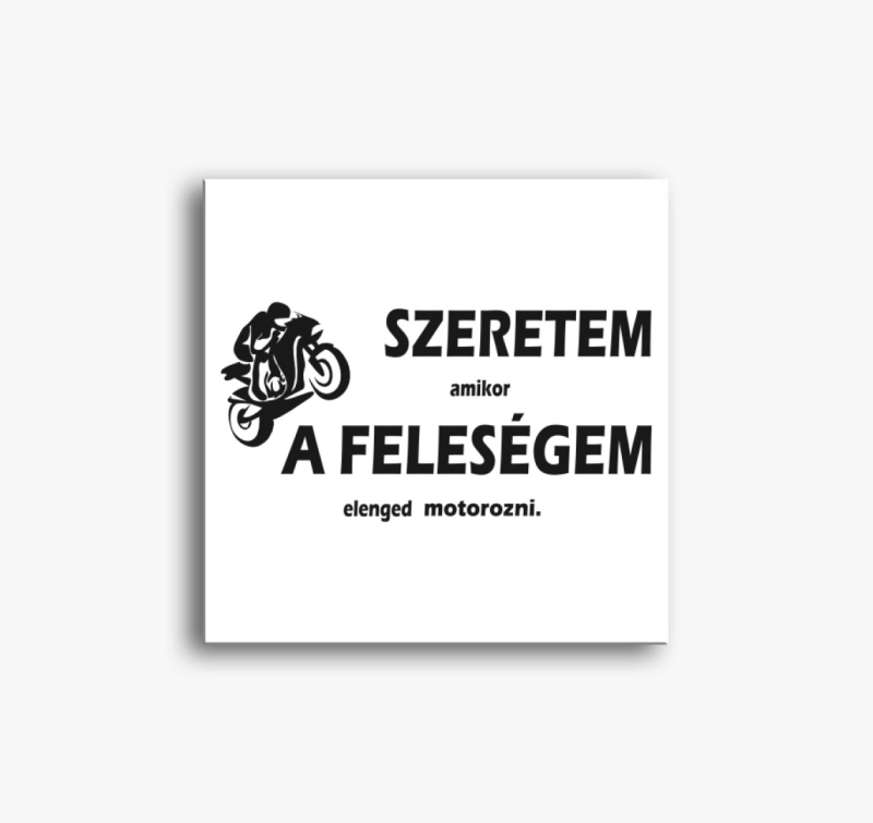 Szeretem amikor a feleségem elenged motorozni vászonkép
