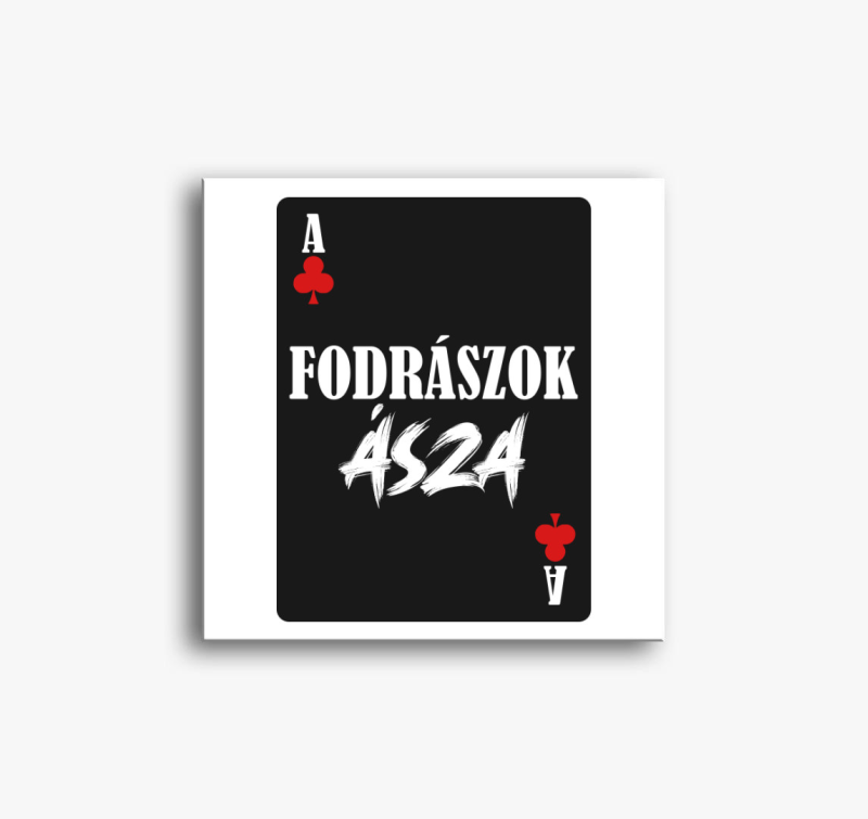 Fodrászok ásza kártyás feliratos vászonkép