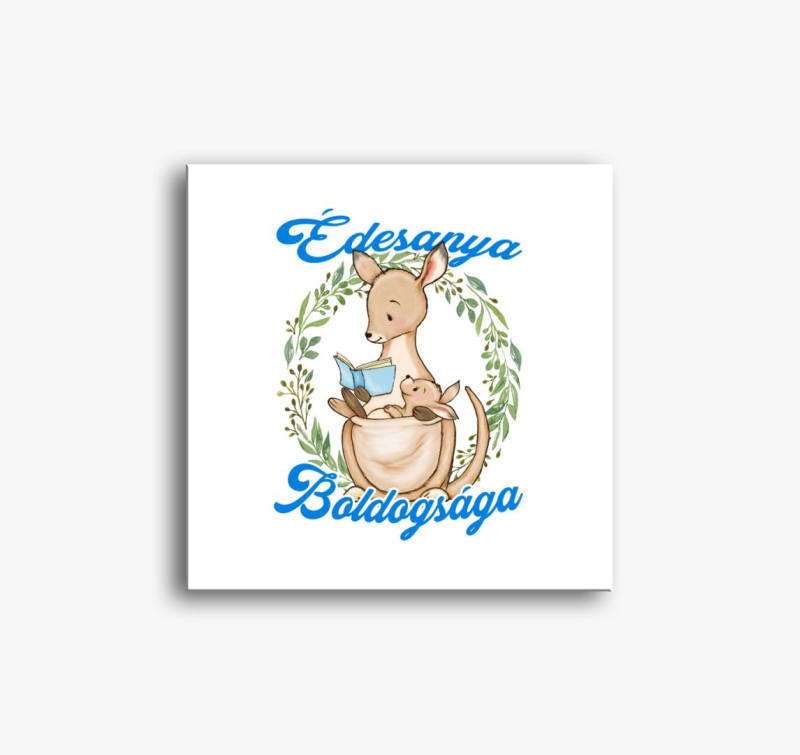 Édesanya boldogsága kenguru fiús vászonkép