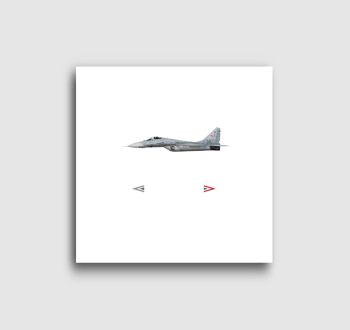 MiG-29 fehér felirattal vászonkép