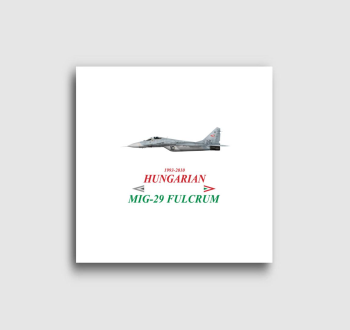 MiG-29 piros-fehér-zöld felirattal vászonkép