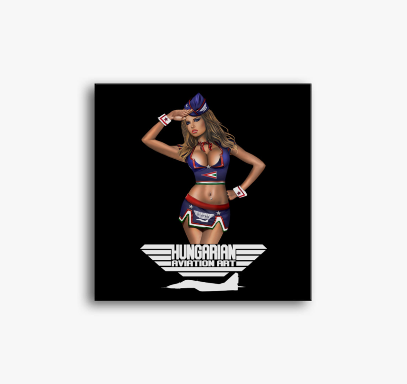 Pin Up Girl fehér felirattal vászonkép