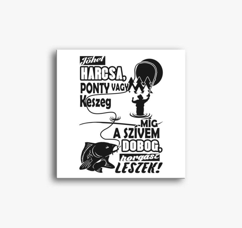 Jöhet harcsa horgász vászonkép