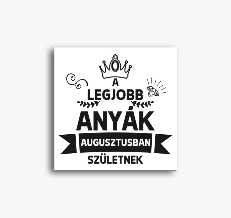 A legjobb anyák (beírható hónappal!) születnek szülinapi vászonkép