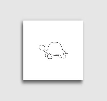 Teknős egyvonalas rajz vászonkép