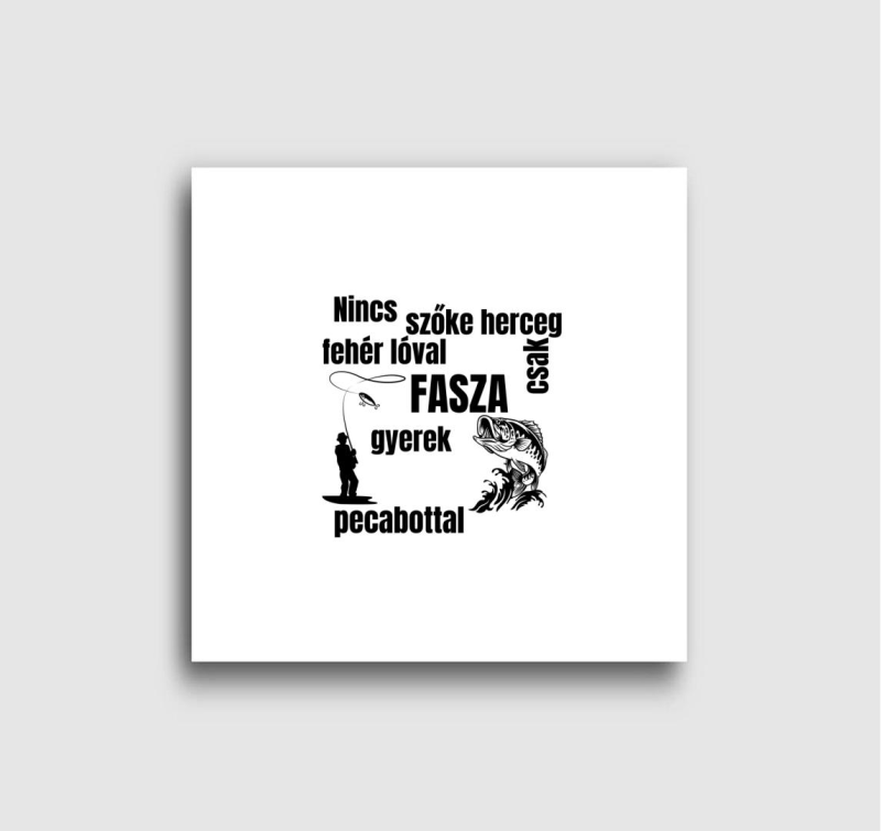 Nincs szőke herceg fehér lóval csak fasza gyerek pecabottal vászonkép