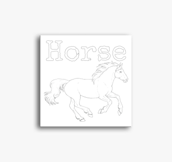 Horse feliratos vász