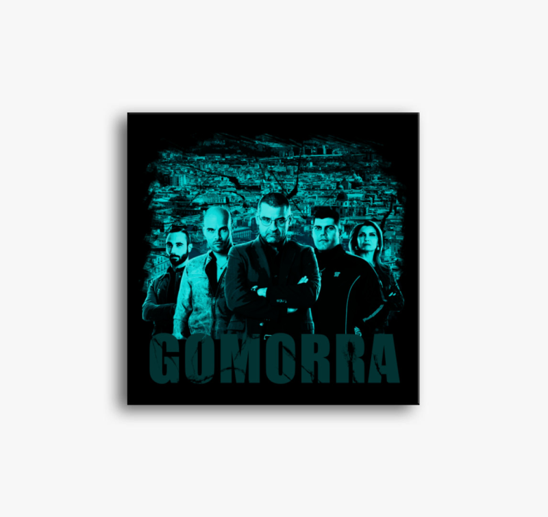 Gomorra kék vászonkép
