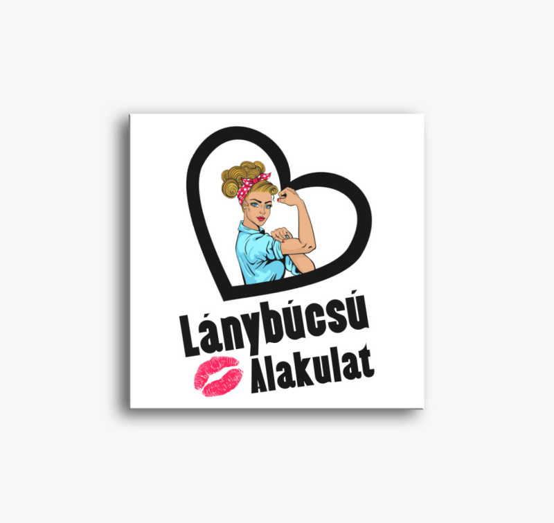 Lánybúcsú alakulat vászonkép