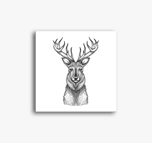 Szarvas vászonkép