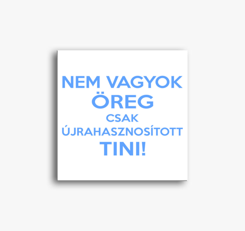 Nem vagyok öreg csak újrahasznosított tini vászonkép