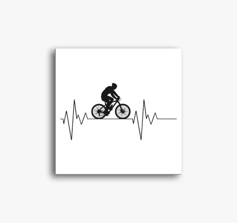 Biciklis szívhang vászonkép