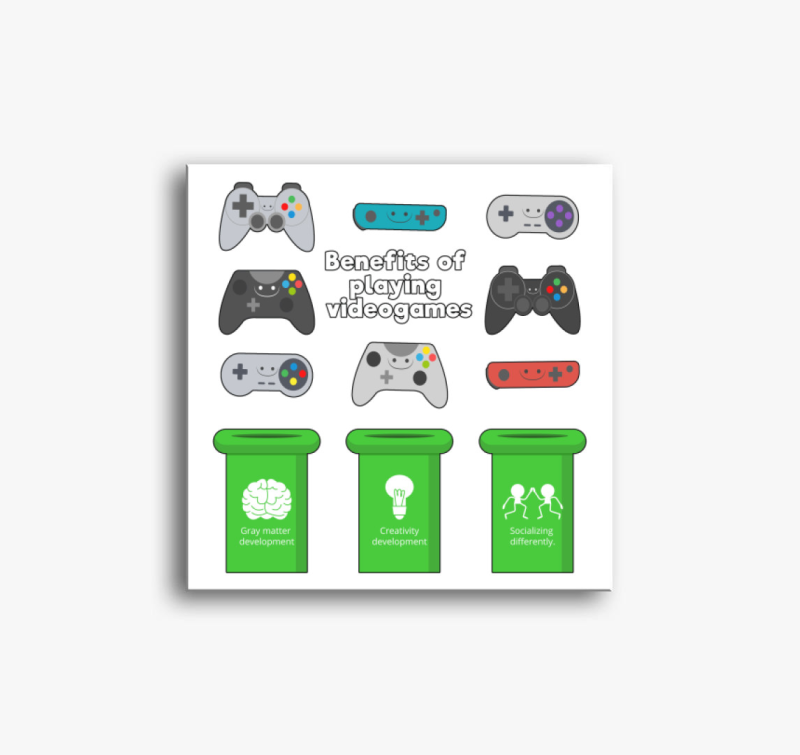 Videojátékok előnye vászonkép