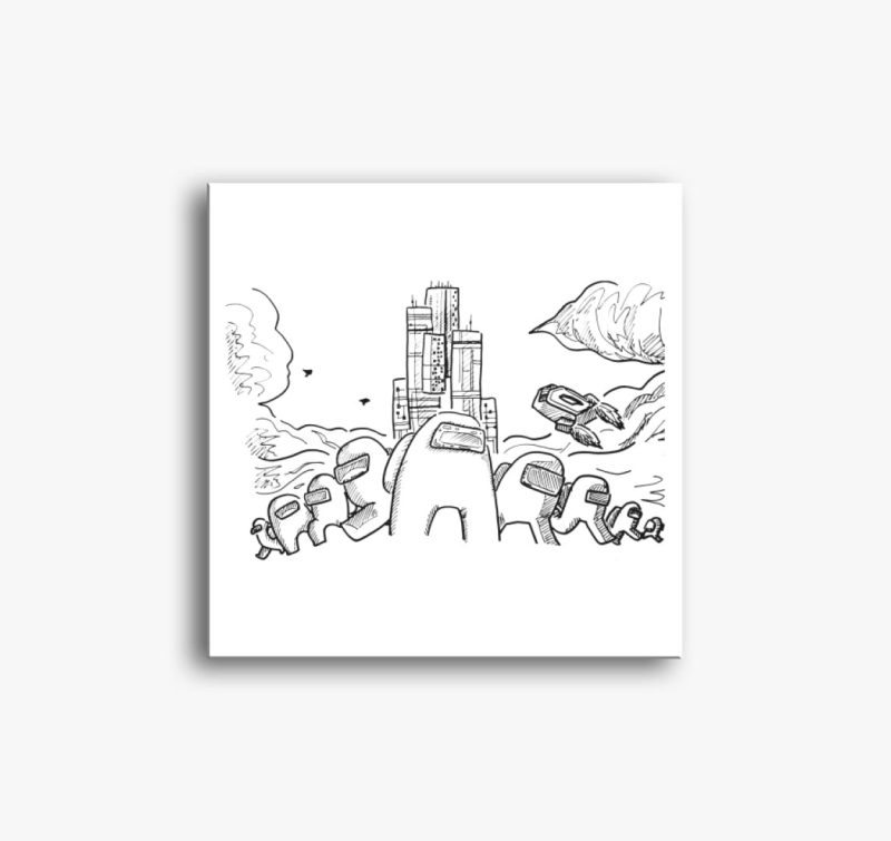 Among Us rajzos vászonkép