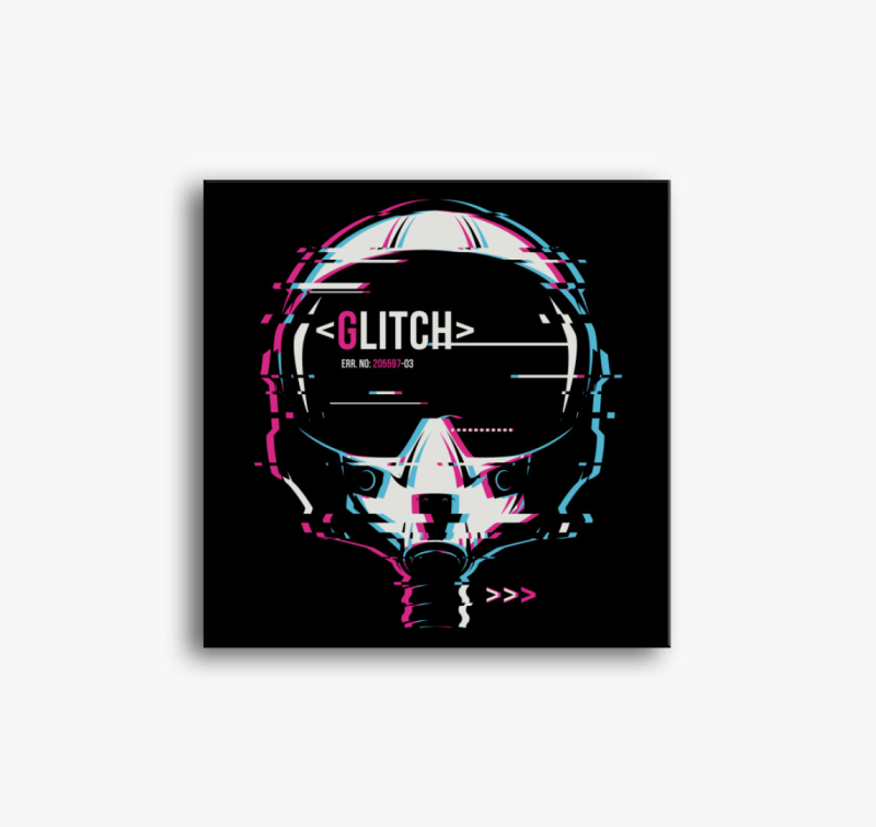Pilóta glitch vászonkép