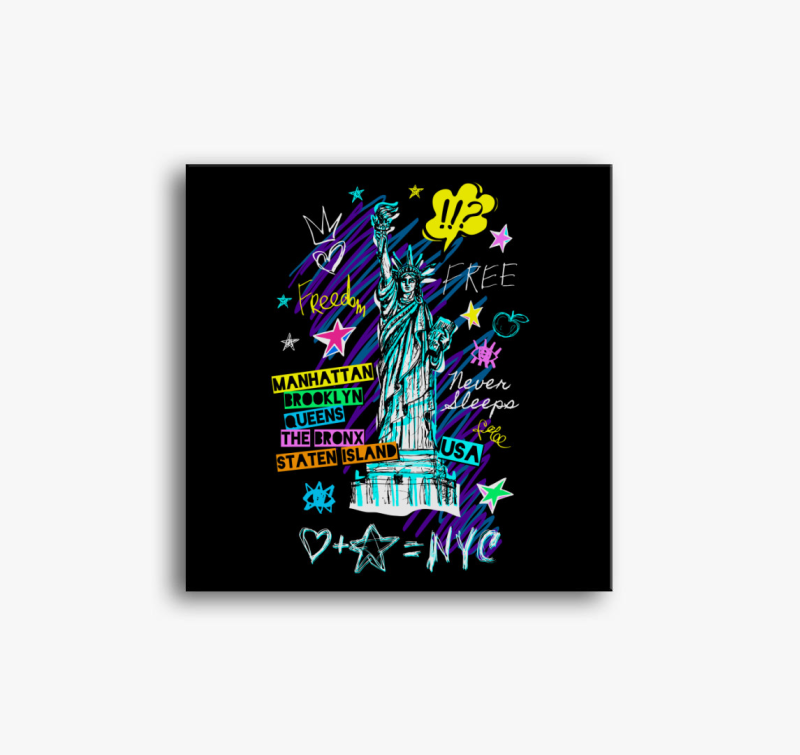 Szabadság szobor rajz vászonkép