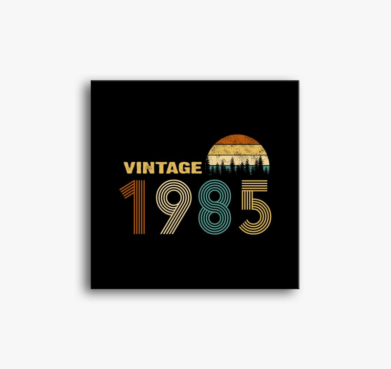 Vintage születésnapos vászonkép