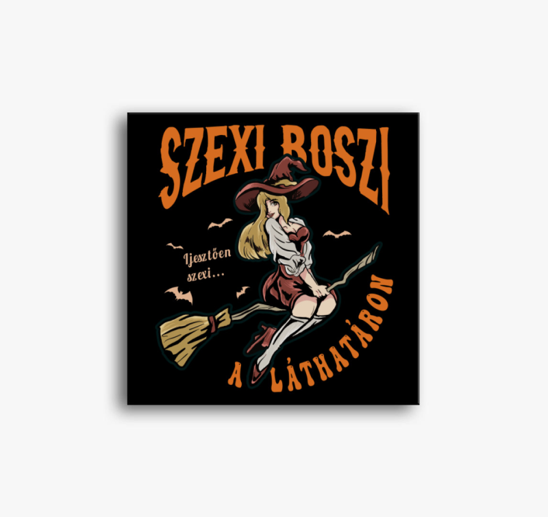 Szexi boszi vászonkép Pinup stílusban