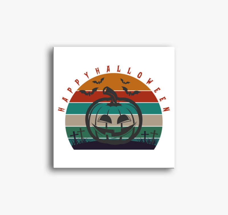 Színes Halloween tök vászonkép