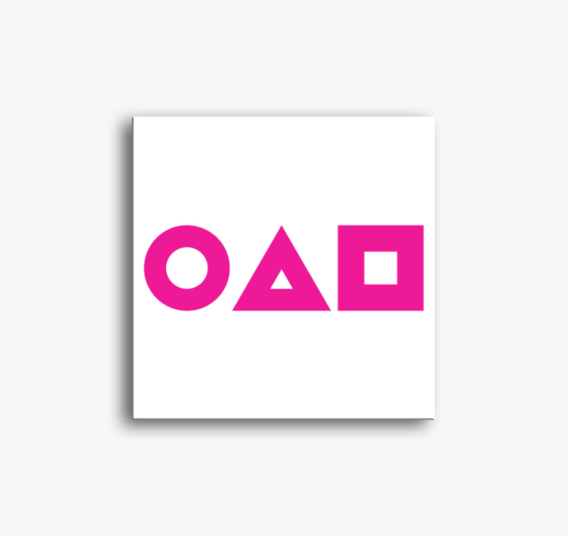 Squid Game szimbólumok vászonkép