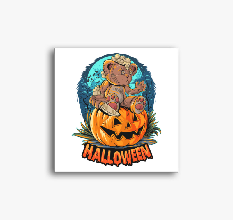 Teddy macis halloweeni vászonkép