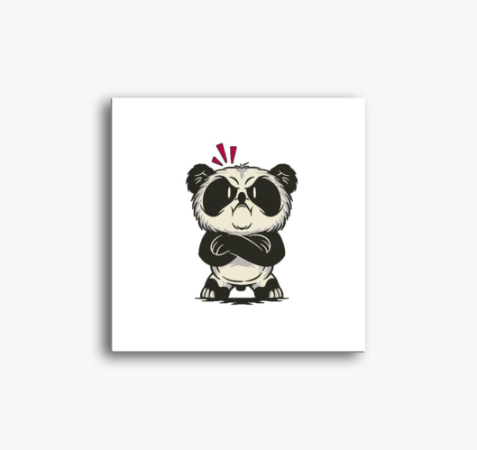 Morcos panda vászonkép