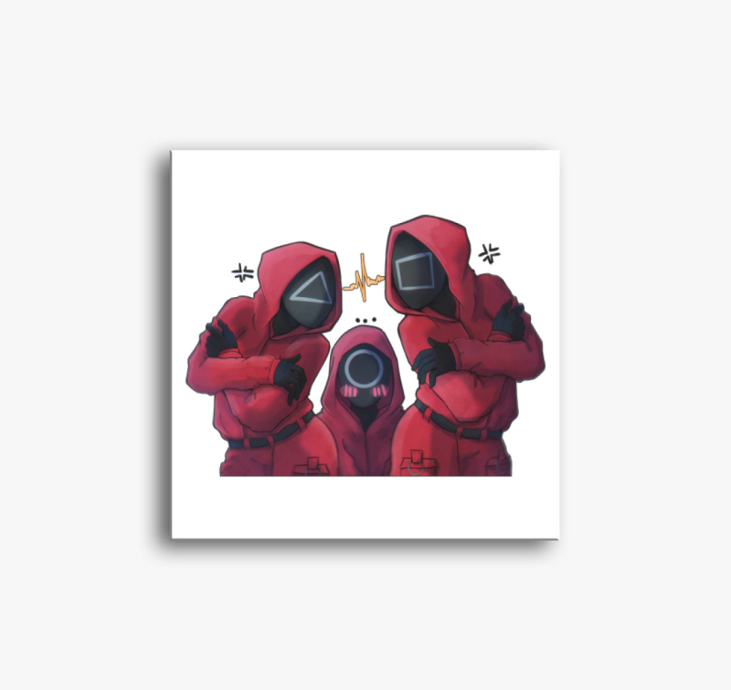 Squid Game őrök vászonkép