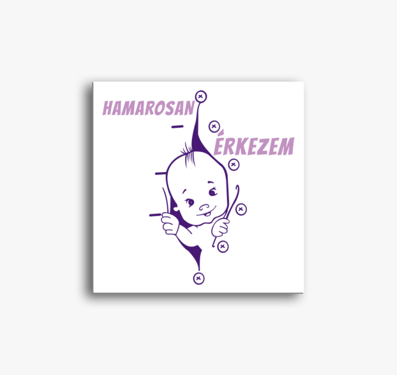 Hamarosan érkezem pocaklakó vászonkép