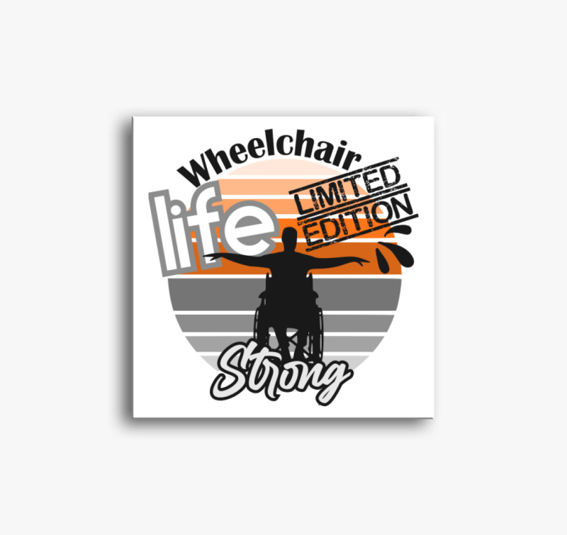 Kerekesszékes vászonkép