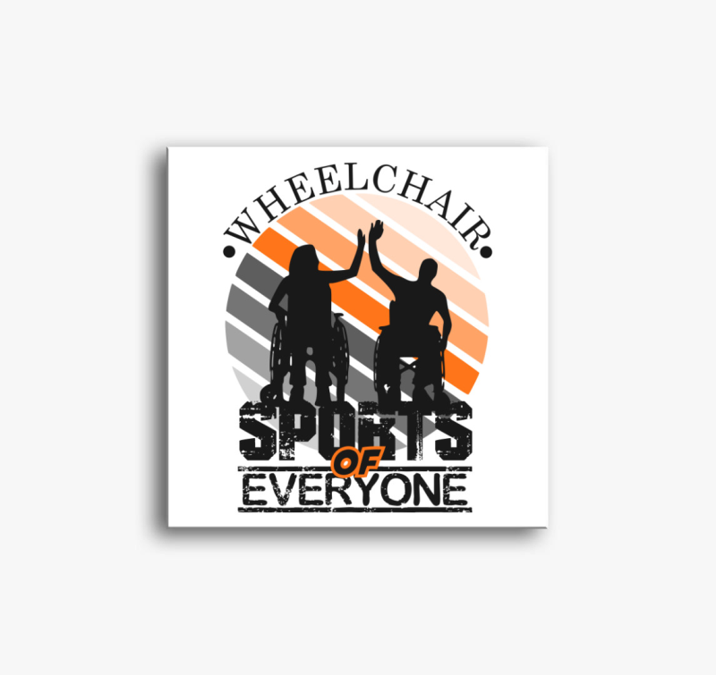 Kerekesszékben sport vászonkép