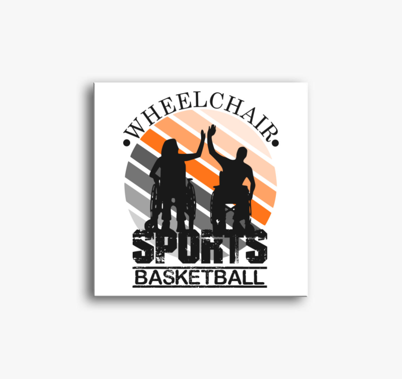 Kerekesszékben sport basketball vászonkép