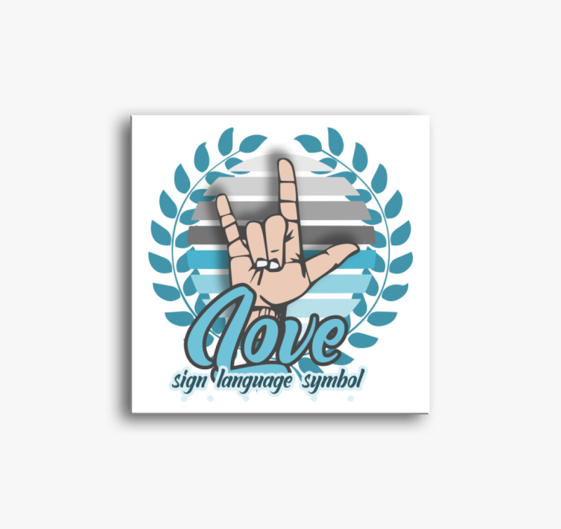 Jelbeszéd LOVE vászonkép