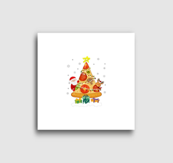 Pizza karácsonyfa vászonkép