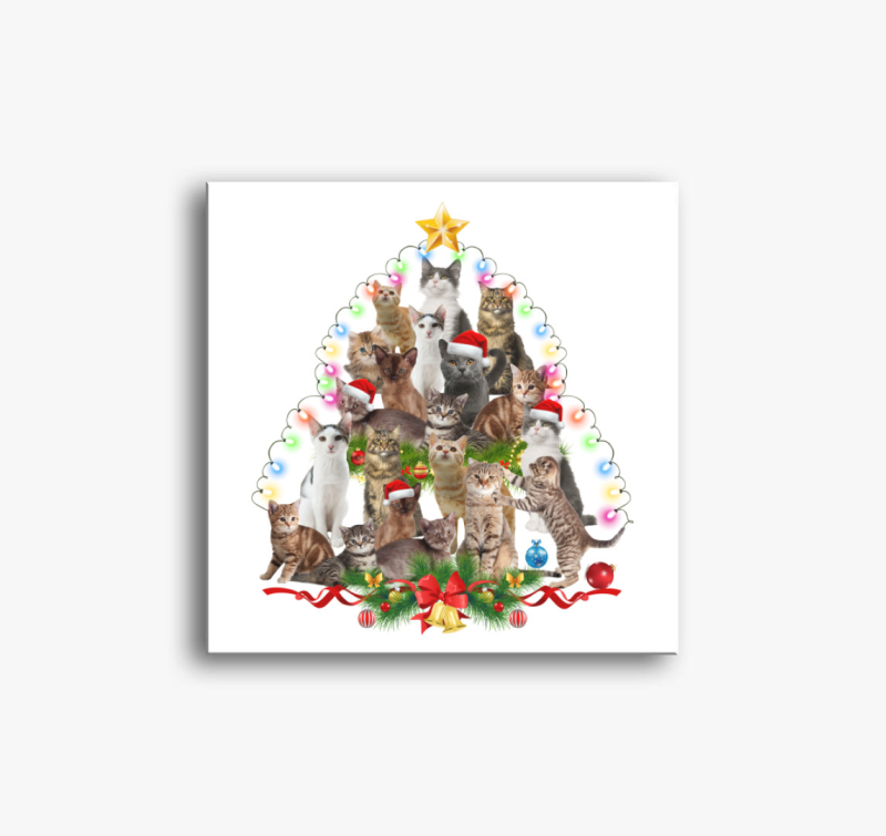 Karácsonyi macskaland vászonkép