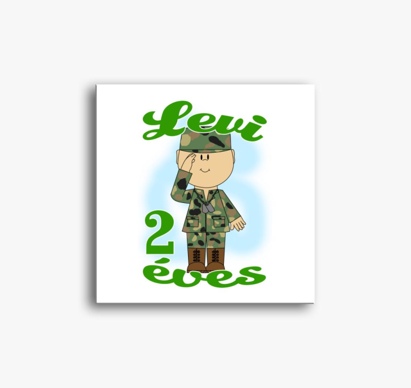 Katona szülinapi gyerek vászonkép